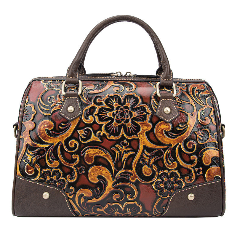 European And American New Head Leather Soft Leather Women's Pillow Bag GO Buy
