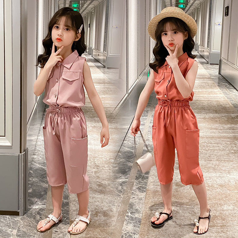 Two-piece Suit Girl Western Style Children Tooling Fashionable Princess GO buy