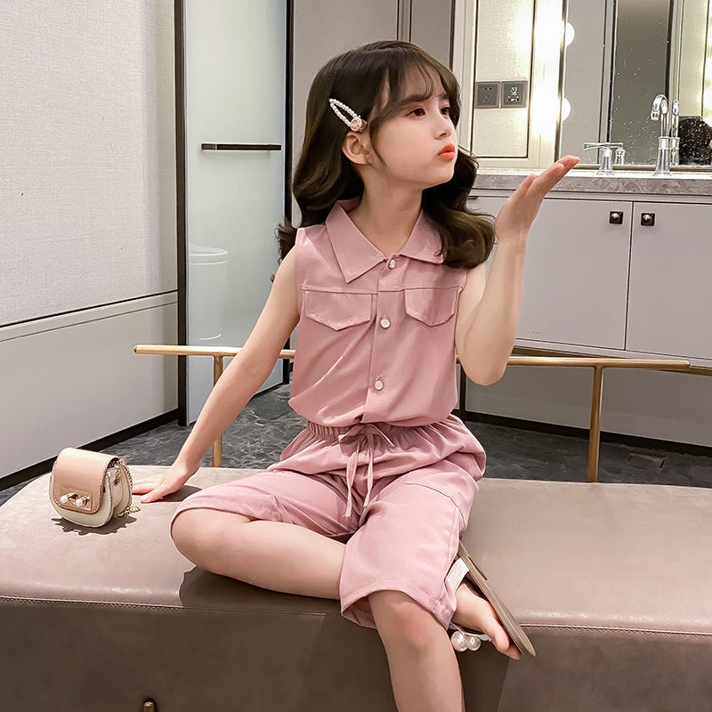 Two-piece Suit Girl Western Style Children Tooling Fashionable Princess GO buy