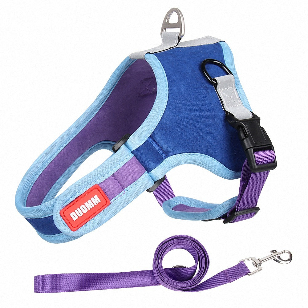Suede Dog Harness Pet Supplies Leash GO Buy