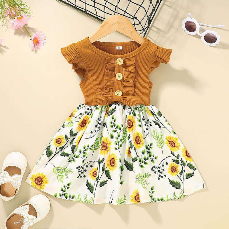 Summer Girls One-piece Dress Printing Fashion New GO buy