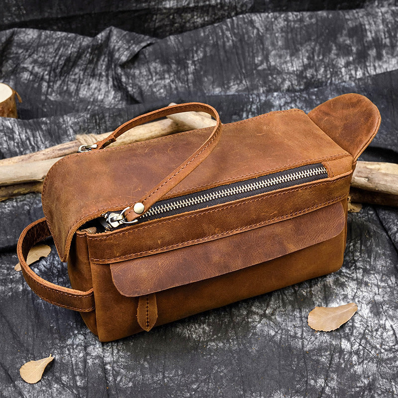Leather Wash Bag Large Capacity Women's Storage Bag GO Buy