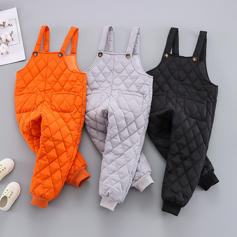 Diamond Check Cotton Bib Pants GO buy