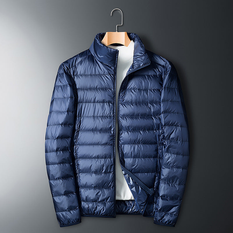 Autumn And Winter Men's Stand Collar Lightweight Down Jacket Gobuy Fashion