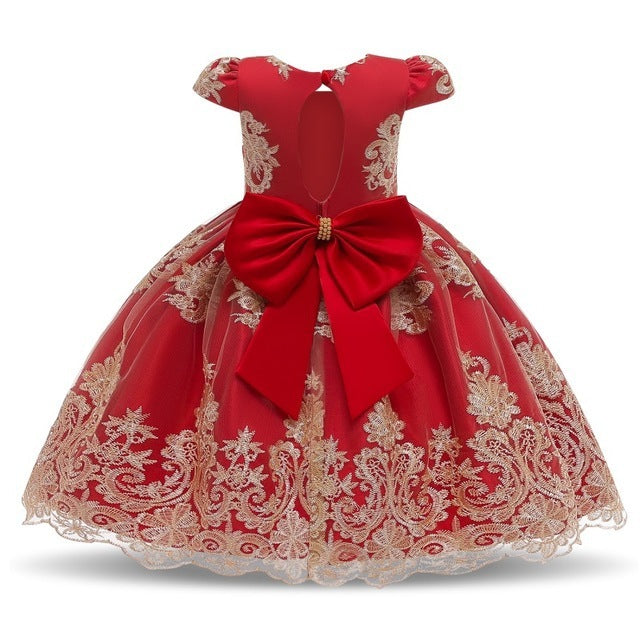 Puffy Princess Dress Performance Dress Embroidered Western Style GO buy