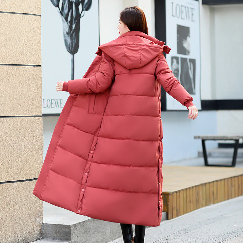 Women's Down Padded Jacket Mid-length Over-the-knee Padded Jacket GO buy