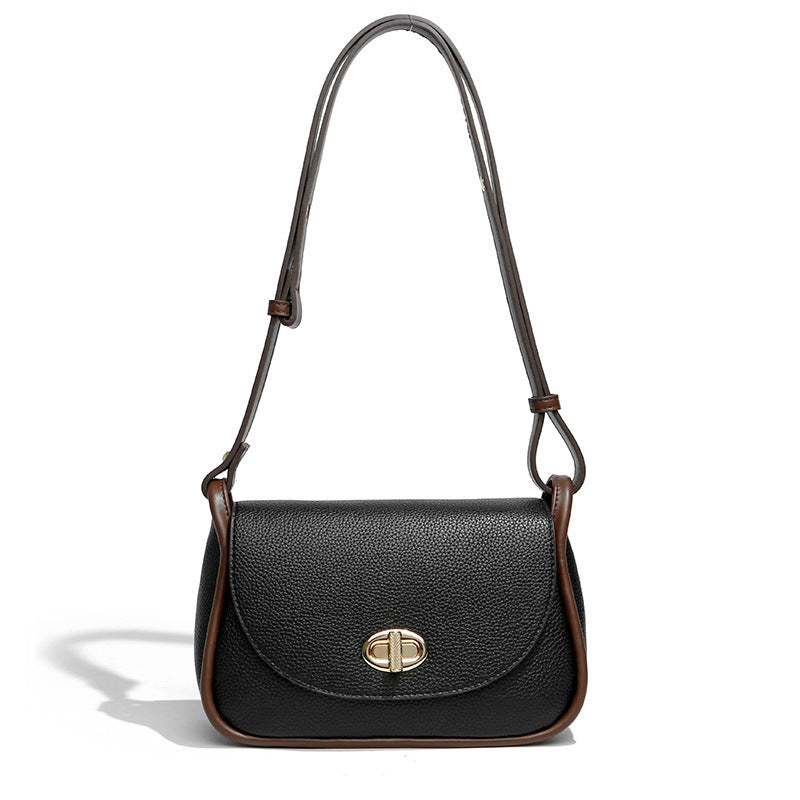 Crossbody Half Round Lock One Shoulder Flap Women's Bag GO Buy