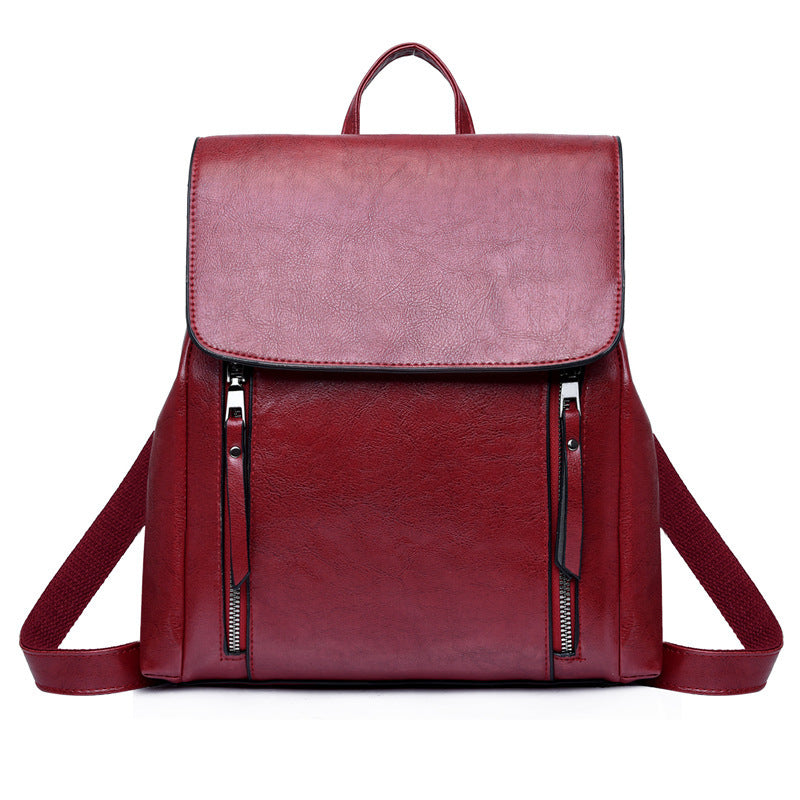 New Women's Bag Fashion Oil Wax Backpack GO Buy