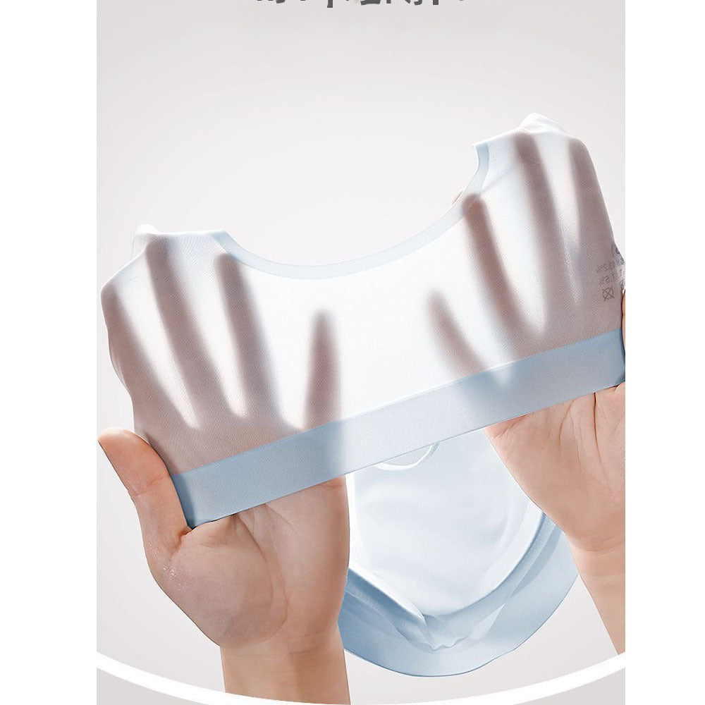 Summer Ultra Thin Ice Silk Seamless Underwear Women's Thin Shoulder Strap Strap Underwear Thin Breathable Ice Silk Beauty Back Sleep Bra GO buy