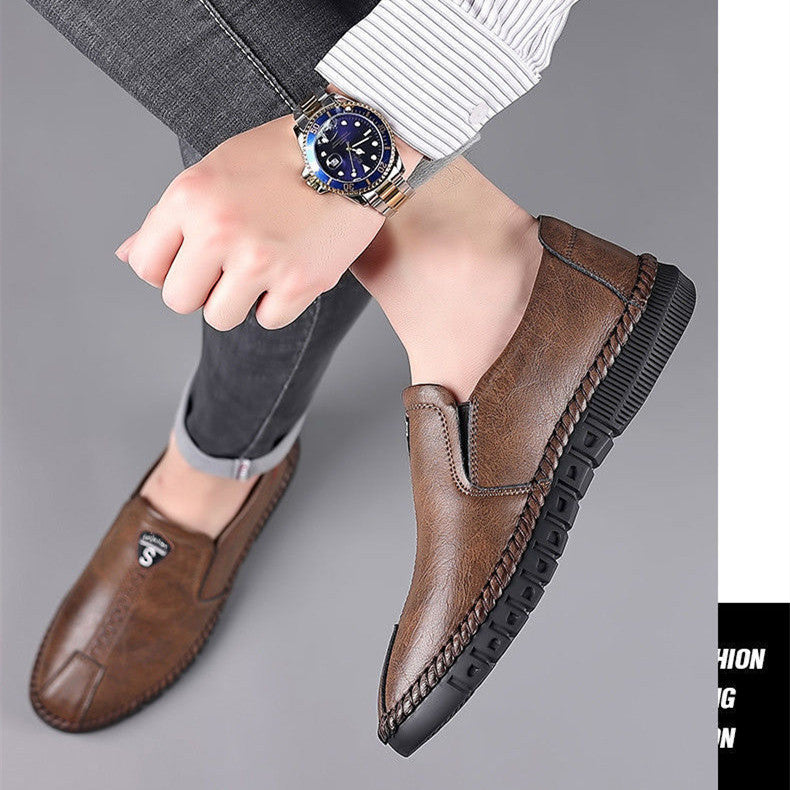Young Men's Business Soft-soled Casual Genuine Leather Shoes GO Buy