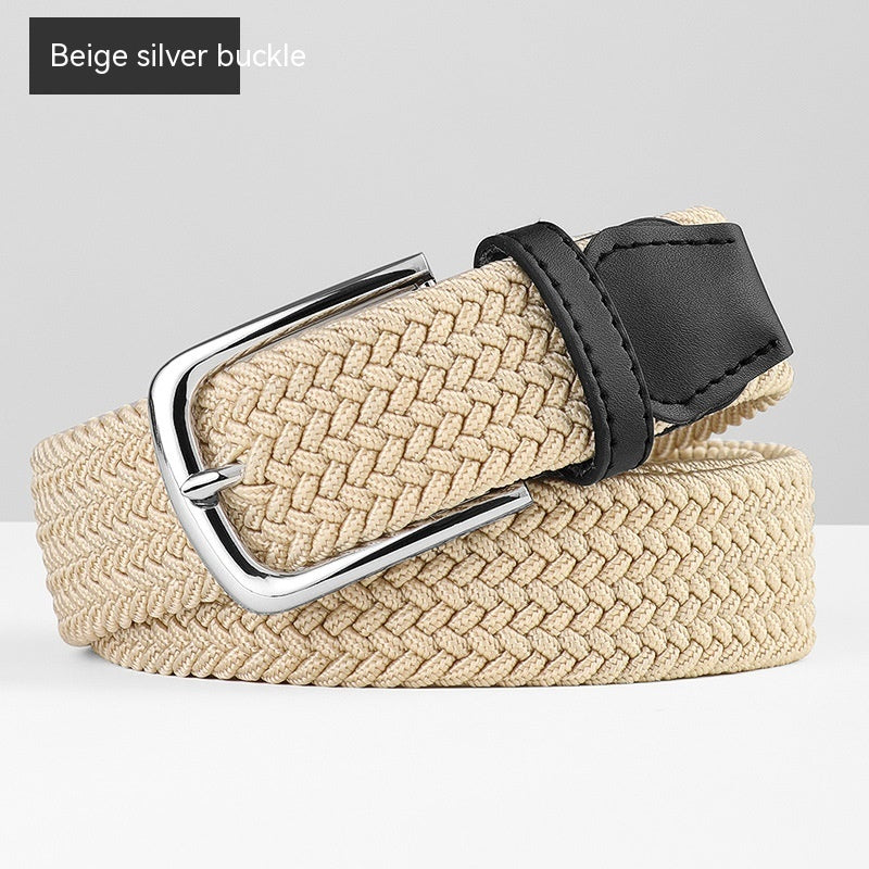 Woven Leather Belt Men's Pant Women's Jeans GO Buy