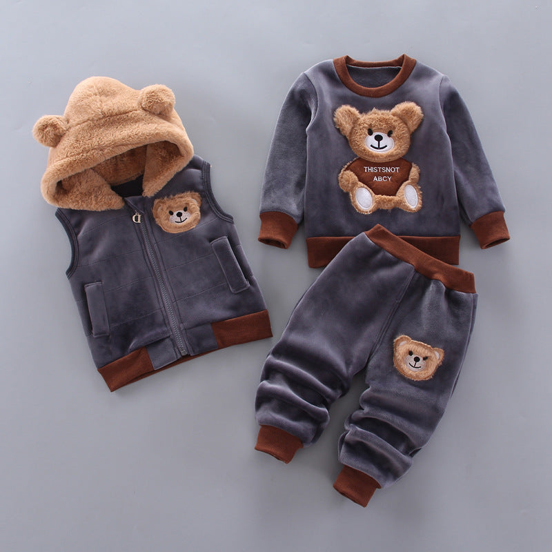 Boys And Girls Fashion Casual Three Pieces Set GO buy