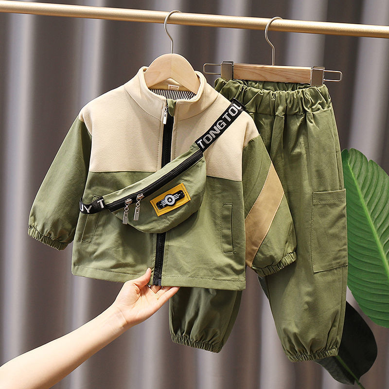 Two-piece Suit Of Handsome Children's Clothing GO buy