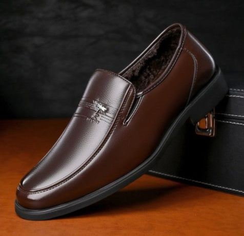 Men's Business Soft Surface Wear-Resistant Casual Leather Shoes GO Buy