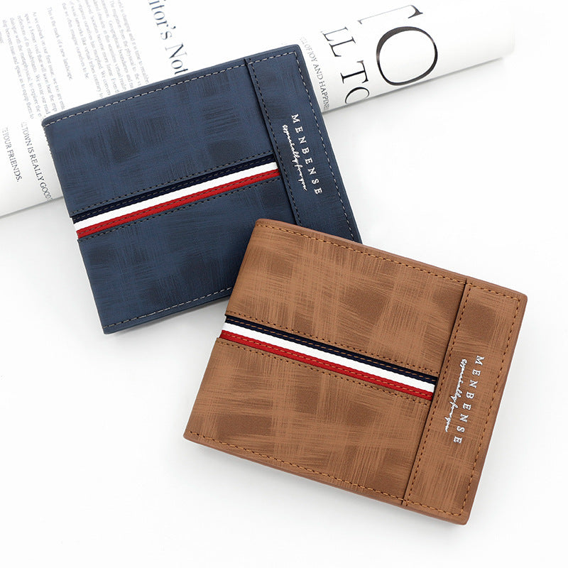 Large Capacity Tri-fold Bag Coin Bag Card Slots ID Card Wallet GO Buy