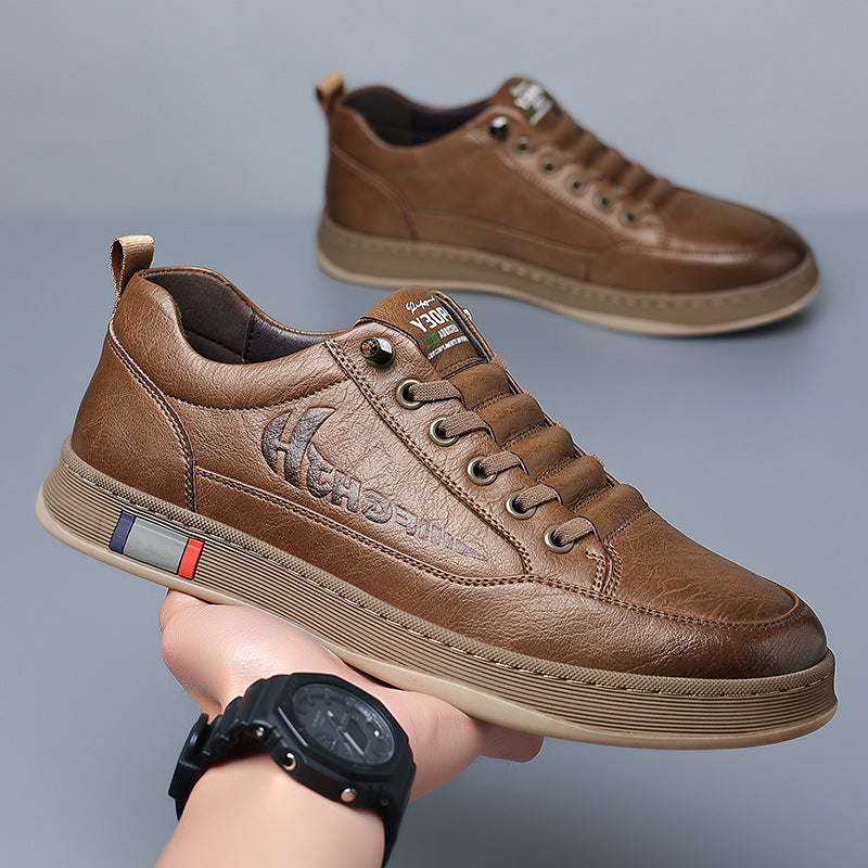New Breathable All-matching Casual Men's Leather Shoes Gobuy Fashion