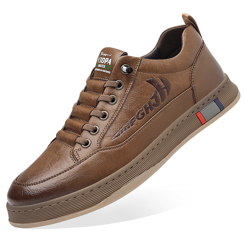 New Breathable All-matching Casual Men's Leather Shoes Gobuy Fashion