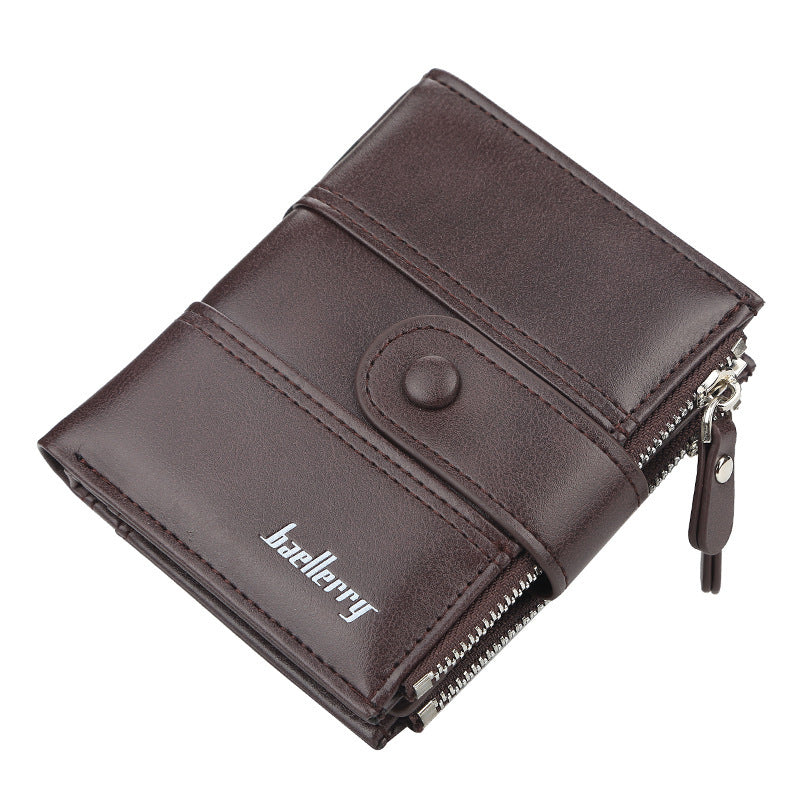 Men's New Double Zipper Creative Short Wallet GO Buy