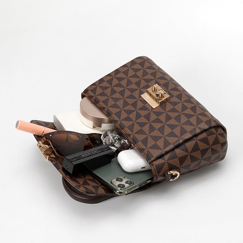 Lock Messenger Bag Simple Versatile One Shoulder Diagonal GO Buy