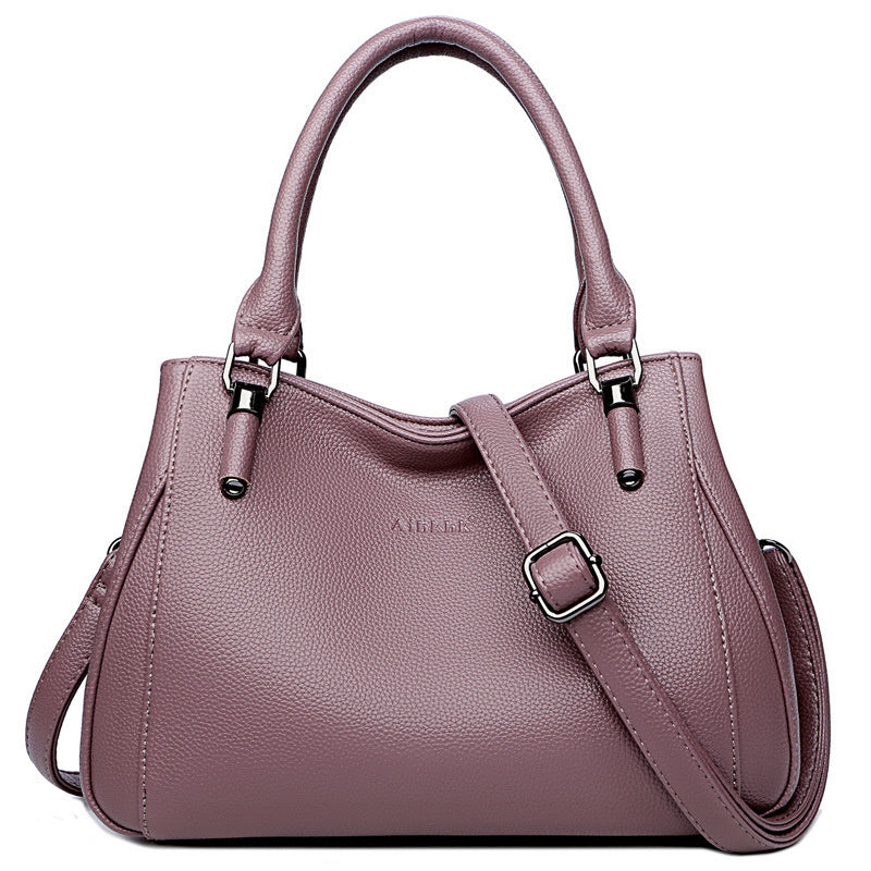 Simple Casual Soft Leather Crossbody Shoulder Bag GO Buy