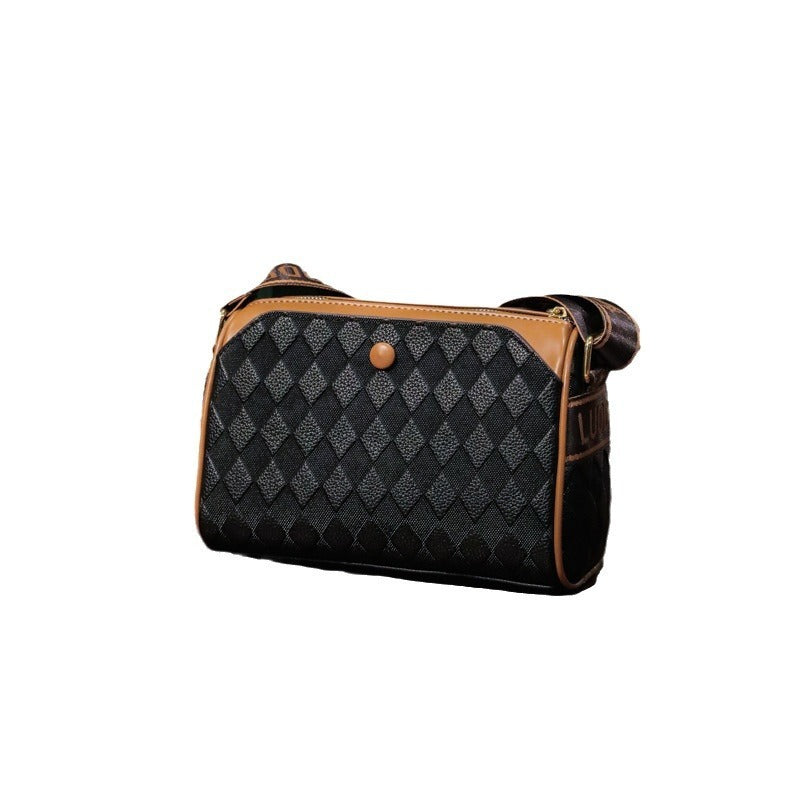 Women's Rhombus Leather Fashion Shoulder Messenger Bag GO Buy