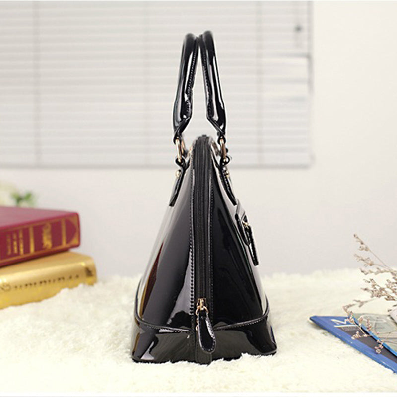 High-grade Patent Leather Shiny Shell Bag All-match One-shoulder Messenger Women's Wedding Handbag Women GO Buy