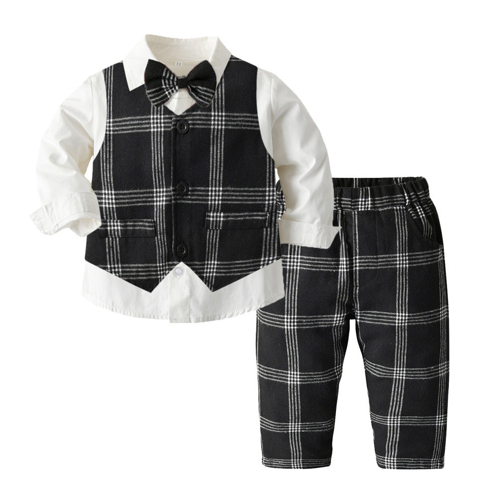Boys Autumn Clothing Children's Suit Three-piece Set GO buy