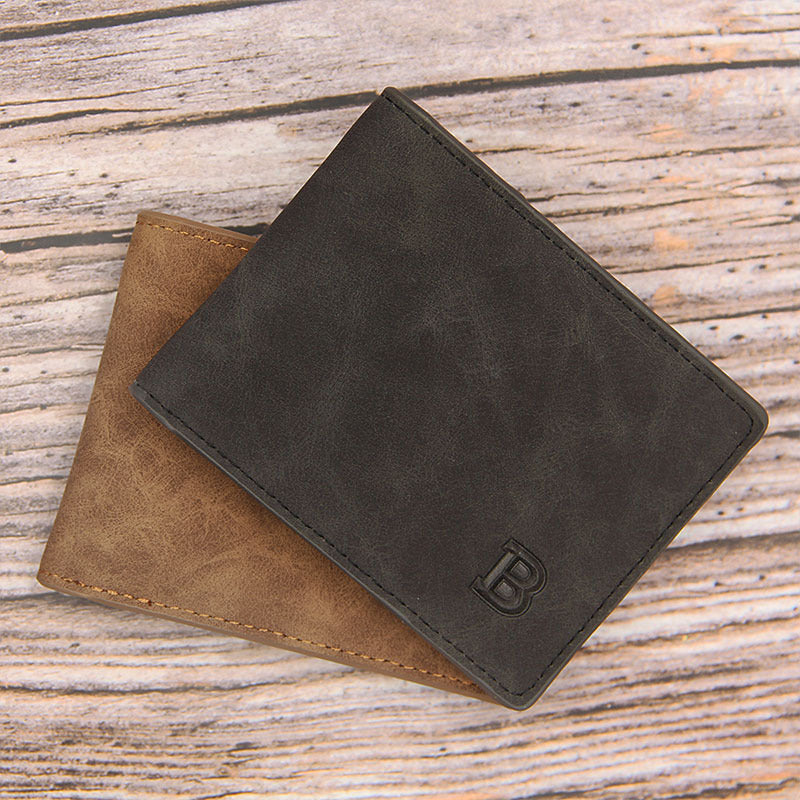 New Fashion Men's Short Vintage Frosted Wallet GO Buy
