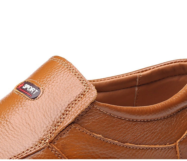 Leather Shoes Men's Autumn Men's Business Casual Leather Shoes Tendon Bottom Korean Men's Shoes GO Buy