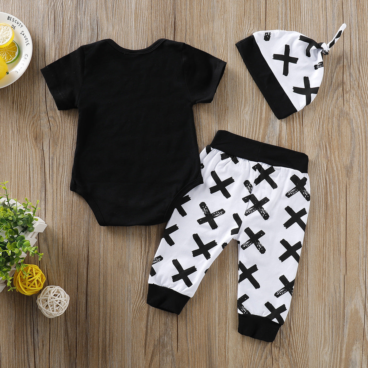 Children's short-sleeved three-piece suit GO buy