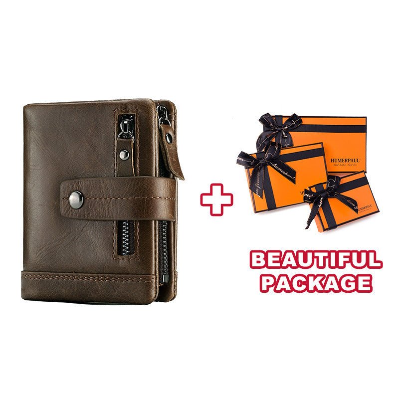 Antimagnetic Multicolor European And American Men's Wallet - Go Buy
