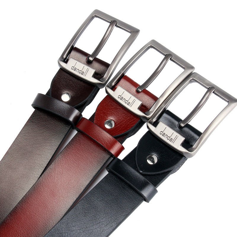 Antique Pin Buckle Men's Leather Belt Casual Men's Belt - Go Buy