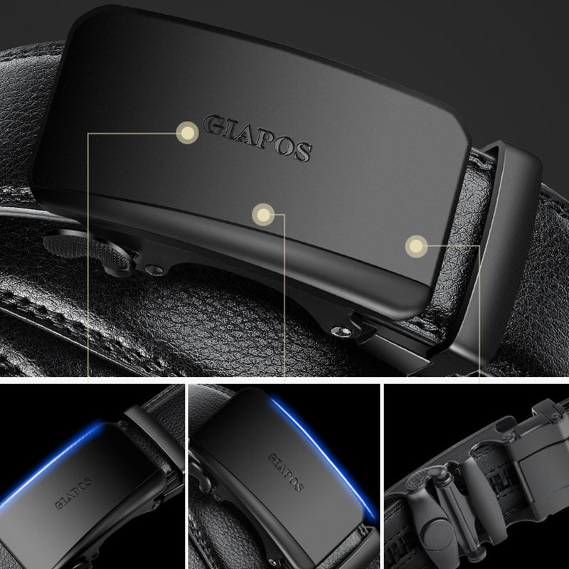 Automatic belt buckle real belt - Go Buy