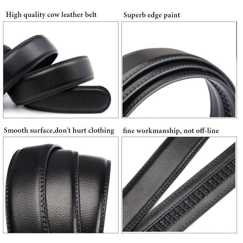 Automatic belt buckle real belt - Go Buy