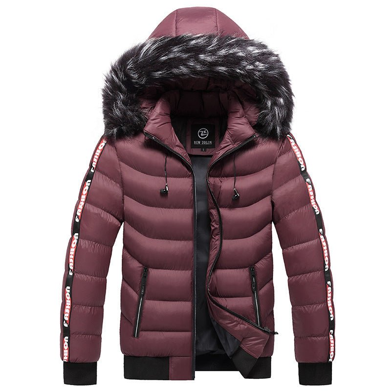 Autumn and winter men's Korean style hooded padded coat - Go Buy