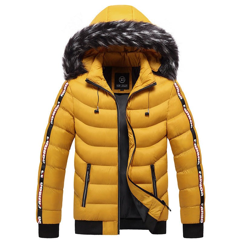 Autumn and winter men's Korean style hooded padded coat - Go Buy