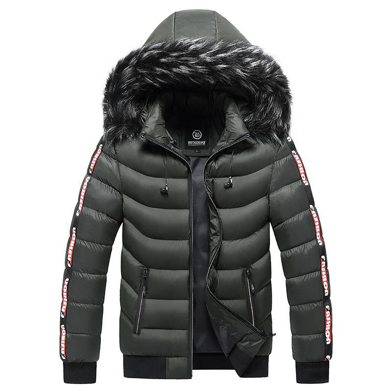 Autumn and winter men's Korean style hooded padded coat - Go Buy