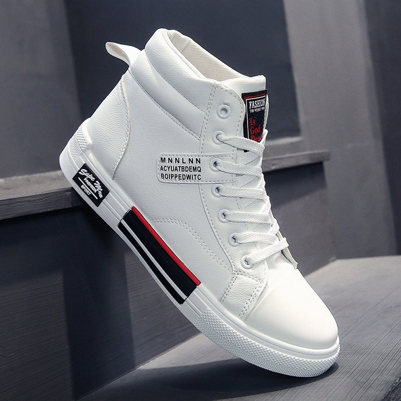 White Men Casual Tennis Comfortable Lace-up Leather Casua Walking Shoes GO Buy
