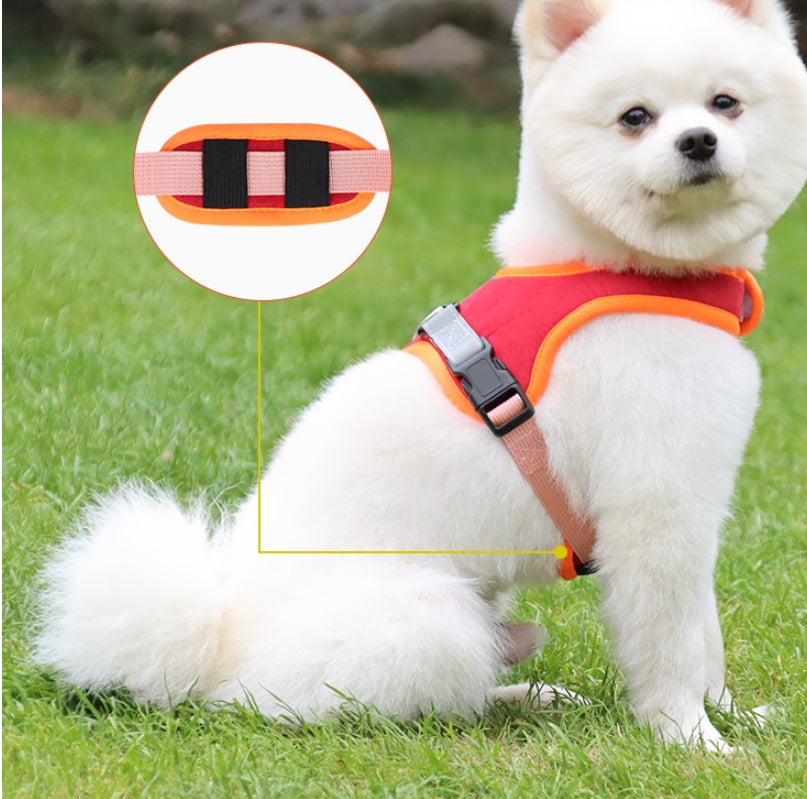 Suede Dog Harness Pet Supplies Leash GO Buy