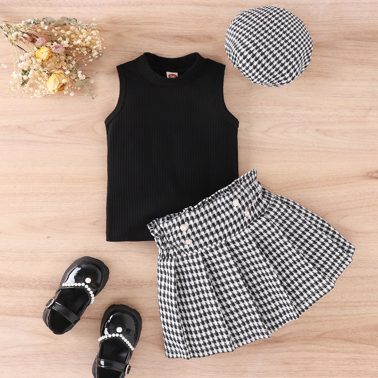 Children's Sleeveless Top Thousand Bird Plaid GO buy