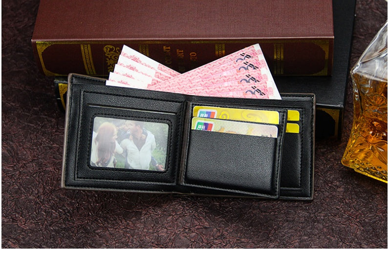 New Men's Wallets Short Leisure Splicing GO Buy