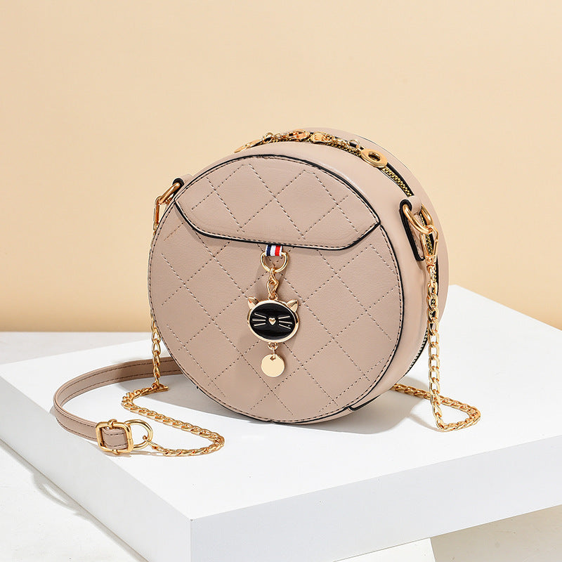 Ladies Small Round Bag Shoulder Messenger Bag GO Buy
