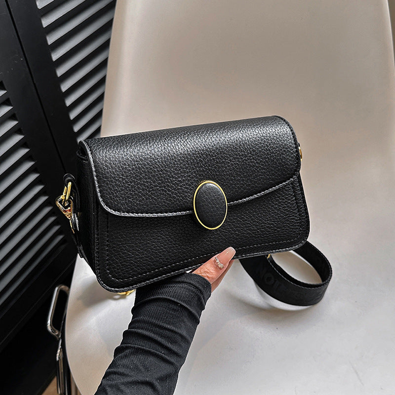 Fashion Small Square Bag All-matching Wide Shoulder Strap Shoulder Bag GO Buy