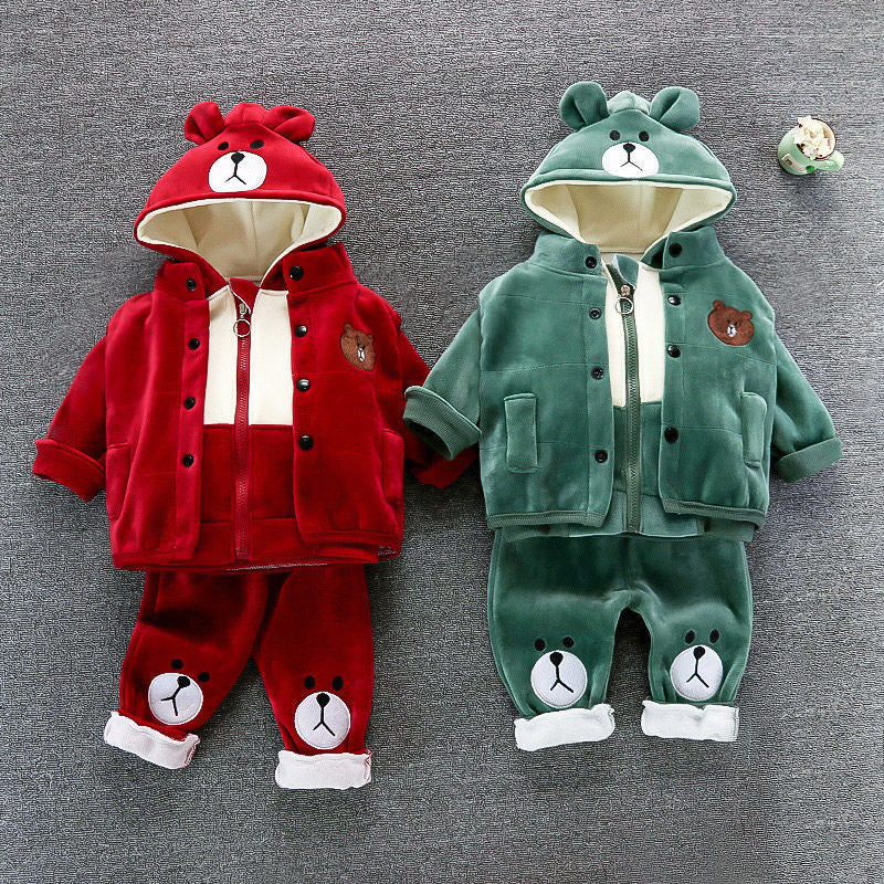 Three-piece Set Of Baby Clothes For Children And Children GO buy