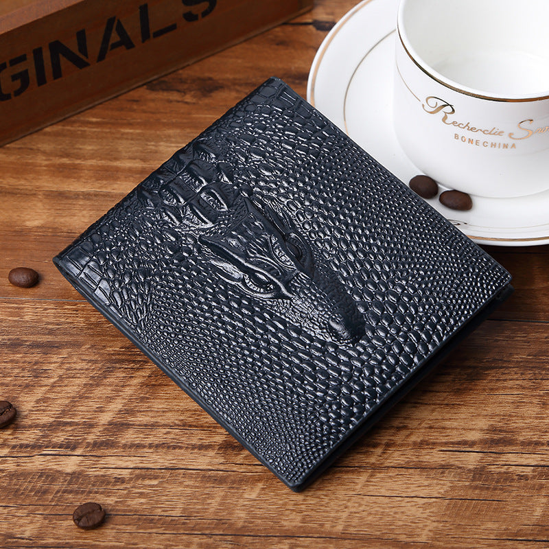 Men's Fashionable Casual Crocodile Print Wallet GO Buy