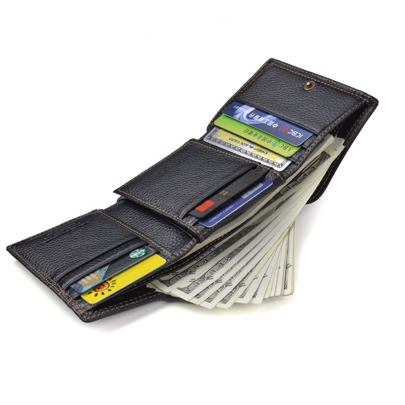 Men Fashion Leather Shield Anti Theft Wallet GO Buy