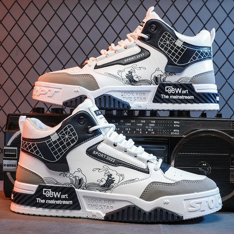 Men's Shoes Increased Easy Wear Borad Shoe Summer Casual Sports High-top Trendy Shoes Gobuy Fashion