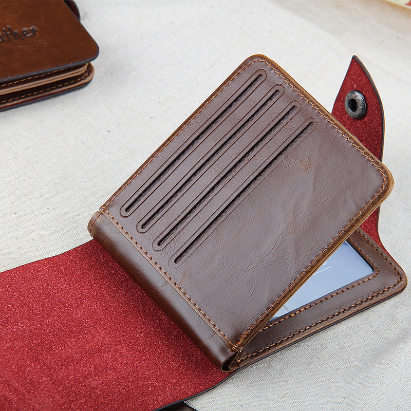 Men's Three-fold Creative Short Wallet GO Buy