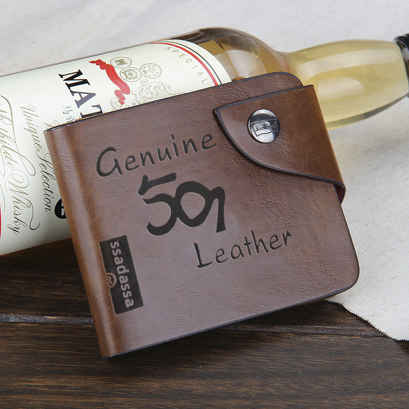 Men's Three-fold Creative Short Wallet GO Buy
