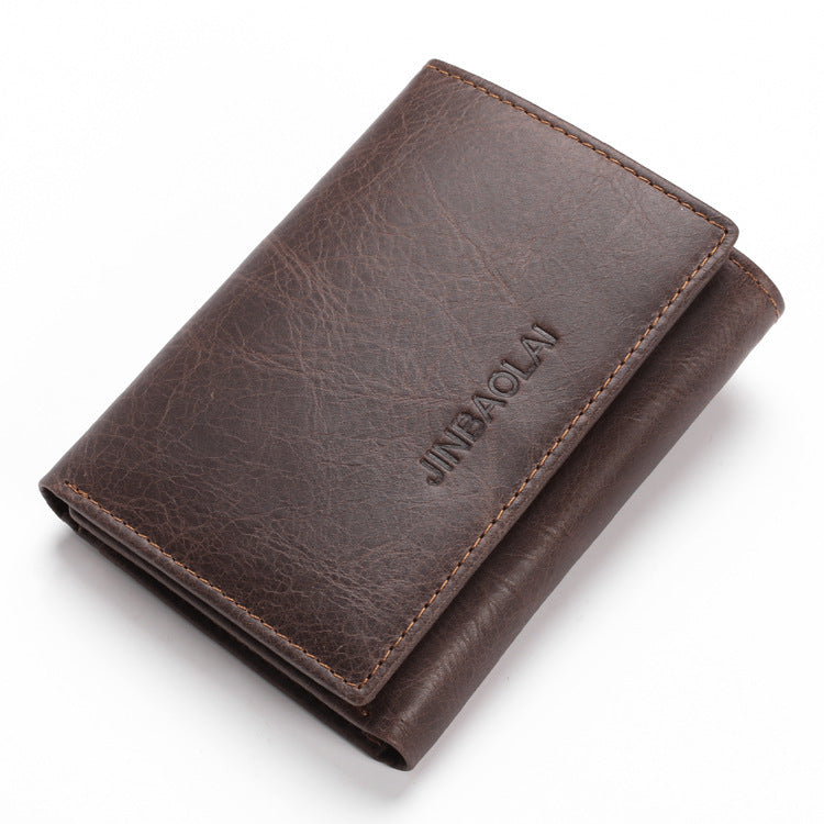 Men Fashion Leather Shield Anti Theft Wallet GO Buy